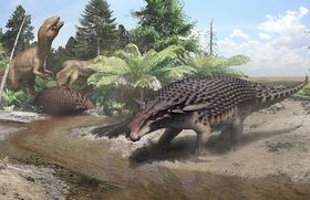 Getarnte Panzer-Dinos