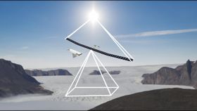 Solardrohnen über arktischen Gletschern