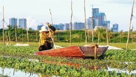 Wasserfarmer auf dem Trockenen